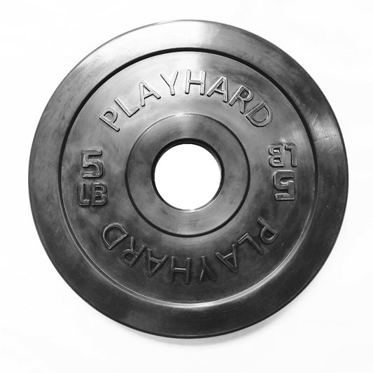 PlayHard Rubber-Coated Change Plates (2.5lbs / 5lbs Pair) | Olympic 50mm Barbell | Durable Training Plates | Sold in Pairs