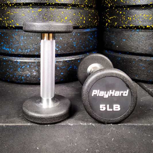 PlayHard Round Dumbbells 5 LBS to 50 LBS (PAIR)