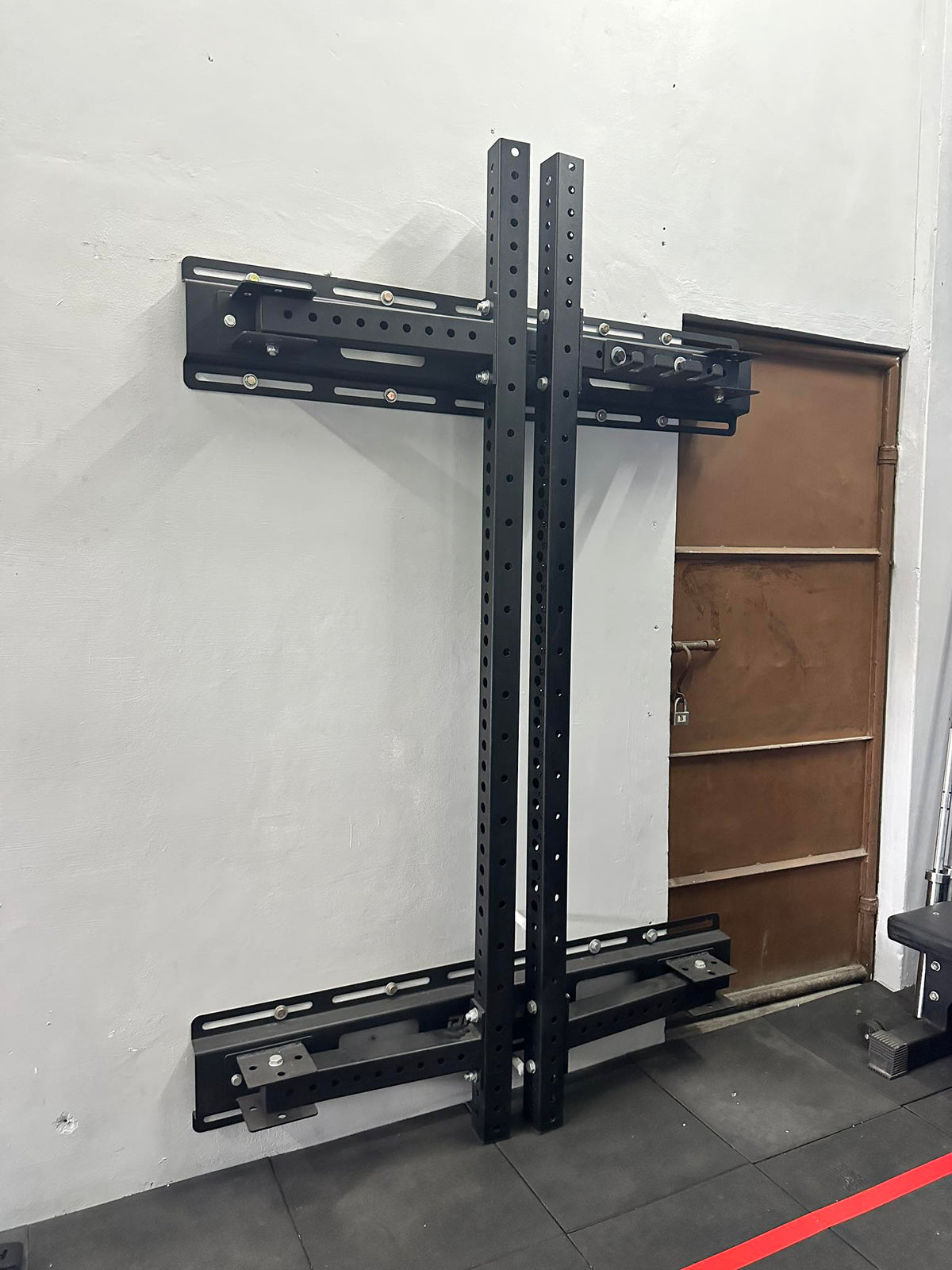 Stringer In Storage Rack PlayHard Wall-Mounted Folding Power Rack w/ Stringers – Hawkeye Sports