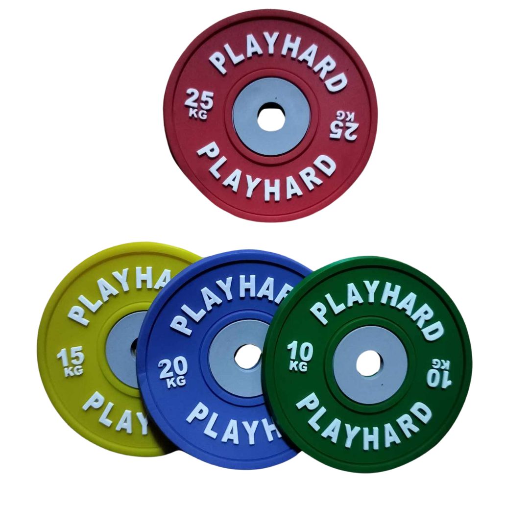 PlayHard Weightlifting Plates Silicone Coasters (SET Only) Glass Bottle Tumbler Mug Gym Merchandise Set Only