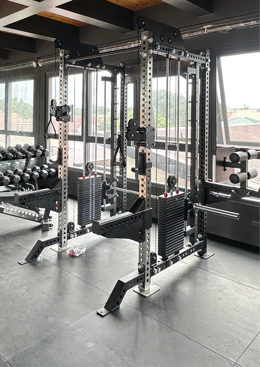 PlayHard Complete Functional Power Rack (Smith Machine and Cable System)