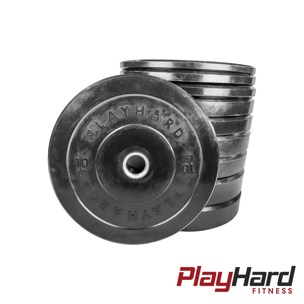 PlayHard Black Rubber Bumper Plates (PAIR)