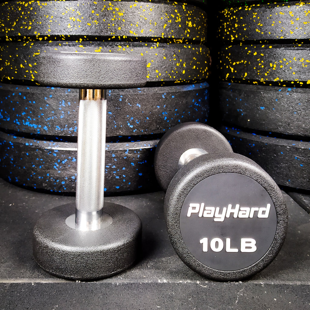 PlayHard Round Dumbbells 5 LBS to 50 LBS (PAIR)