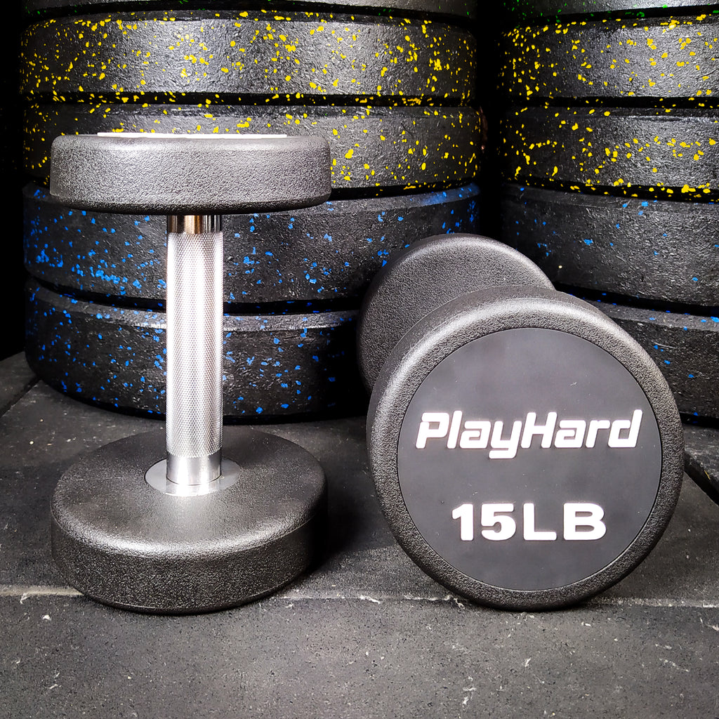 PlayHard Round Dumbbells 5 LBS to 50 LBS (PAIR)