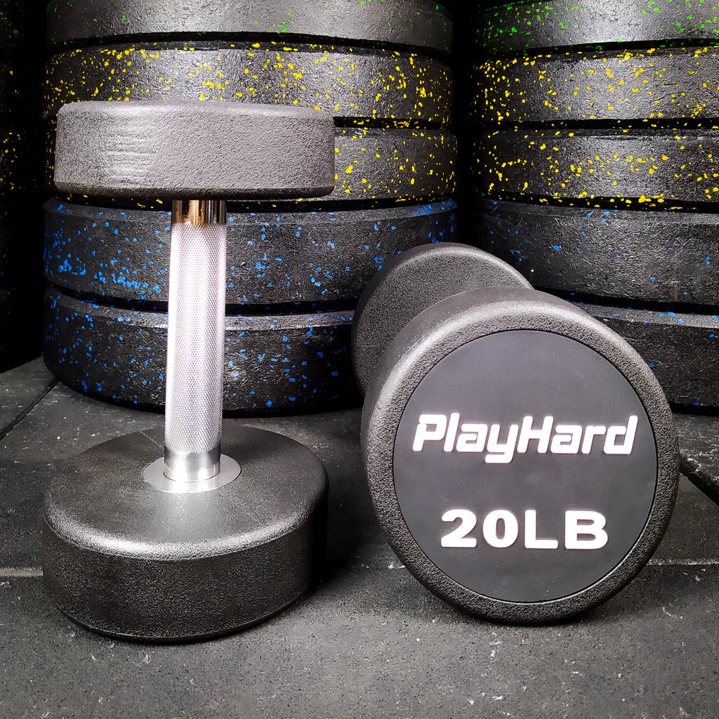 PlayHard Round Dumbbells 5 LBS to 50 LBS (PAIR)