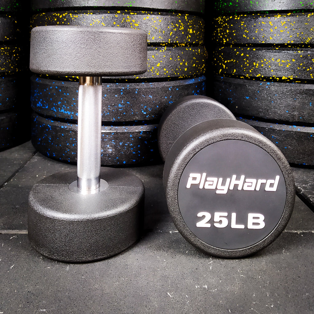 PlayHard Round Dumbbells 5 LBS to 50 LBS (PAIR)