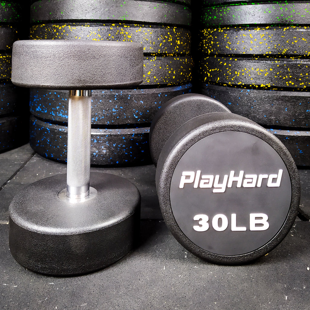 PlayHard Round Dumbbells 5 LBS to 50 LBS (PAIR)