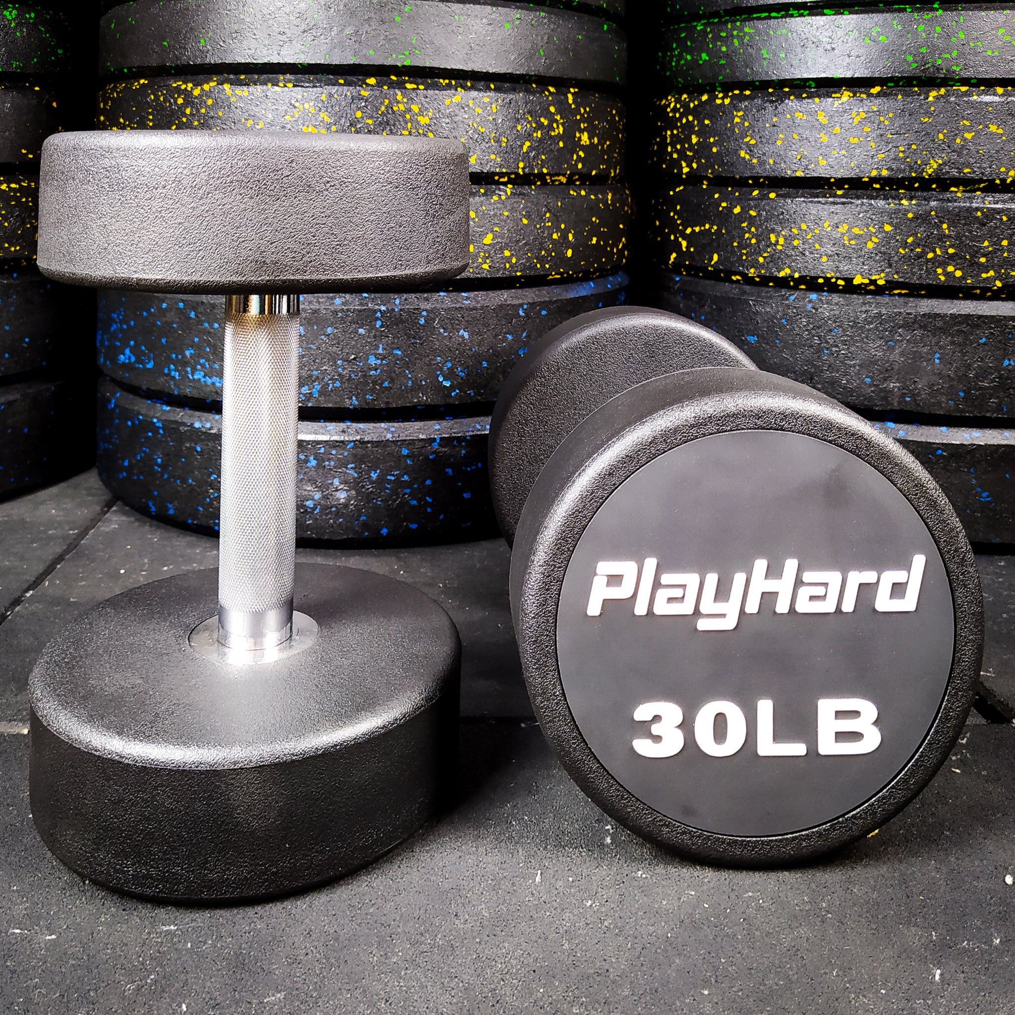 PlayHard Round Dumbbells 5 LBS to 50 LBS (PAIR)