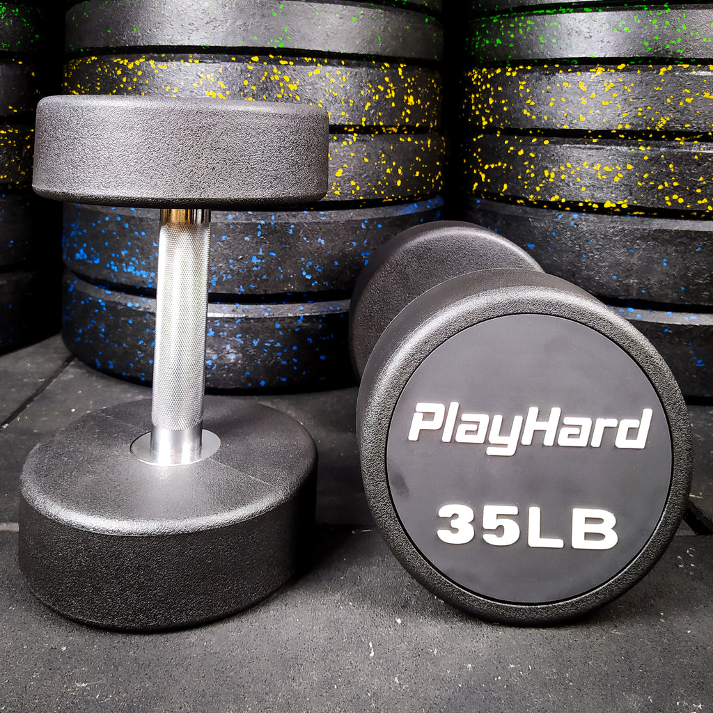 PlayHard Round Dumbbells 5 LBS to 50 LBS (PAIR)