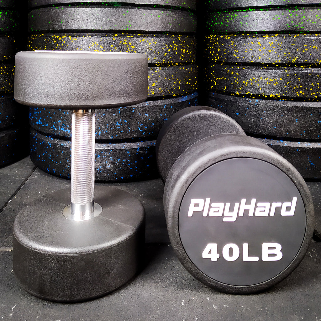 PlayHard Round Dumbbells 5 LBS to 50 LBS (PAIR)