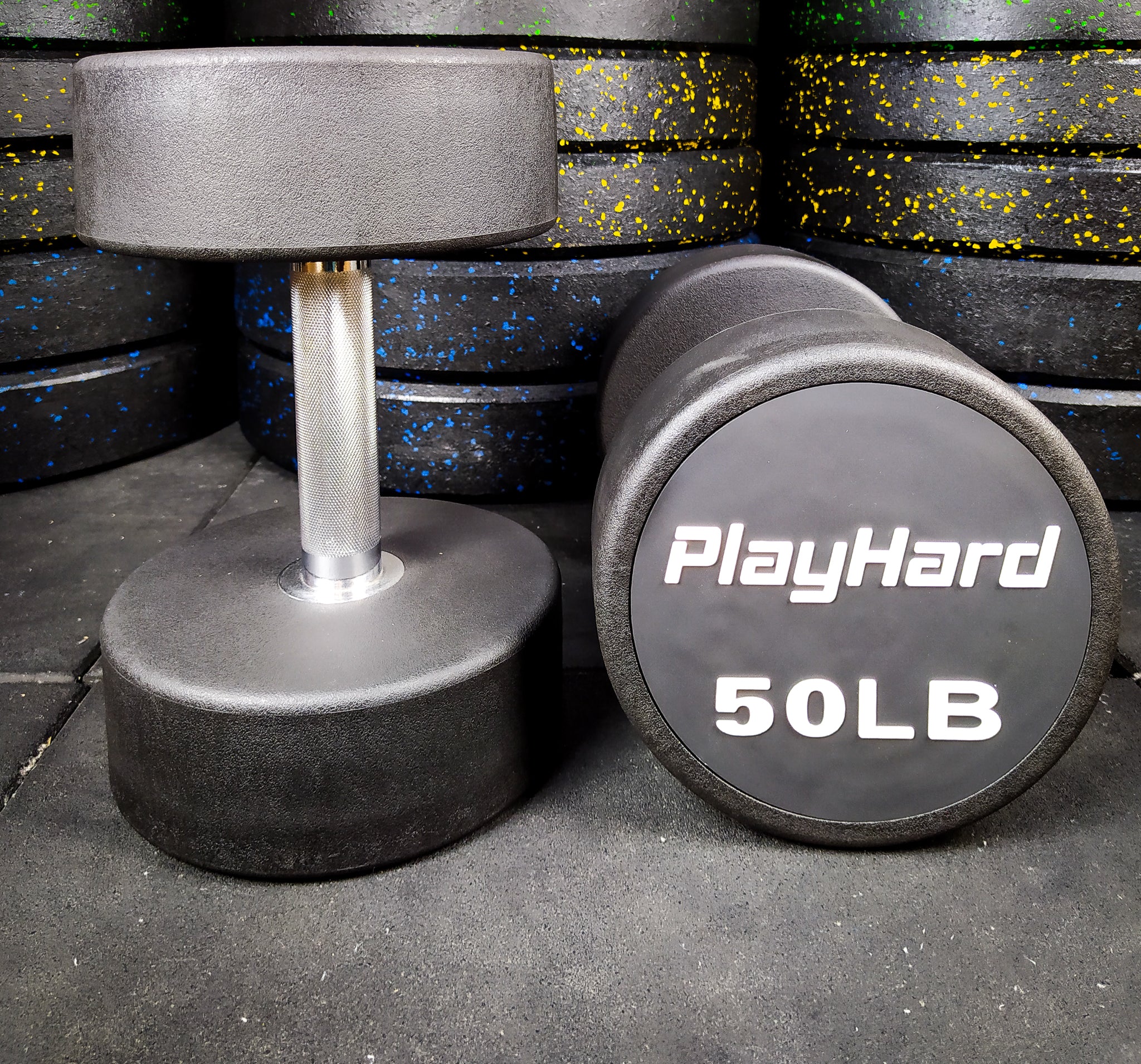 PlayHard Round Dumbbells 5 LBS to 50 LBS (PAIR)