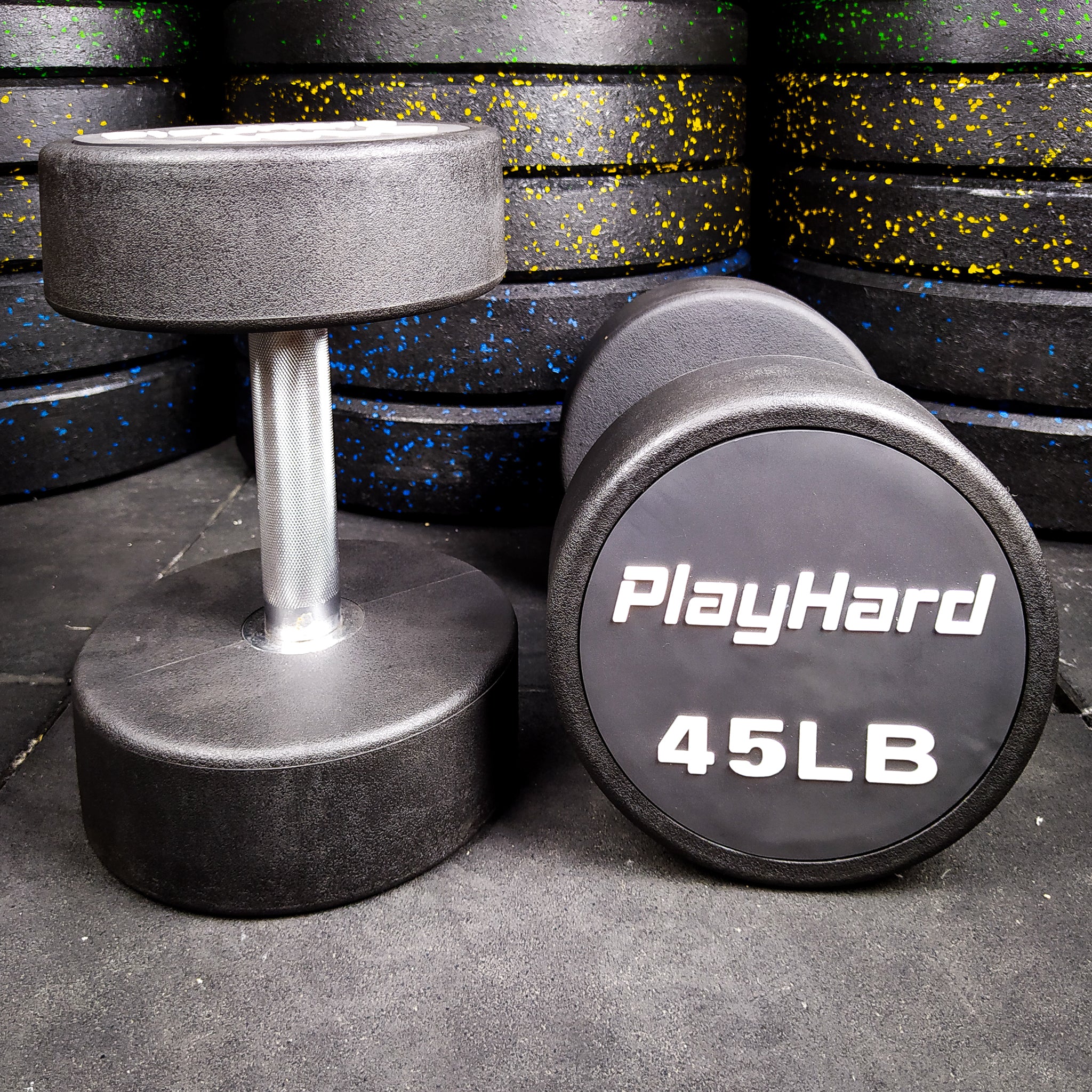 PlayHard Round Dumbbells 5 LBS to 50 LBS (PAIR)