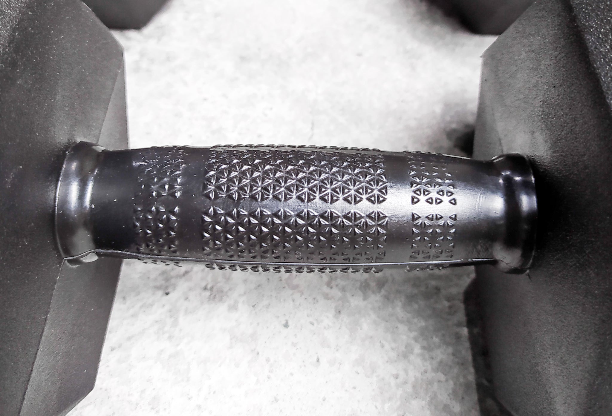 PlayHard Full Rubber Coated Hex Dumbbells (Black Handles) 5 LBS to 100 LBS - PAIR